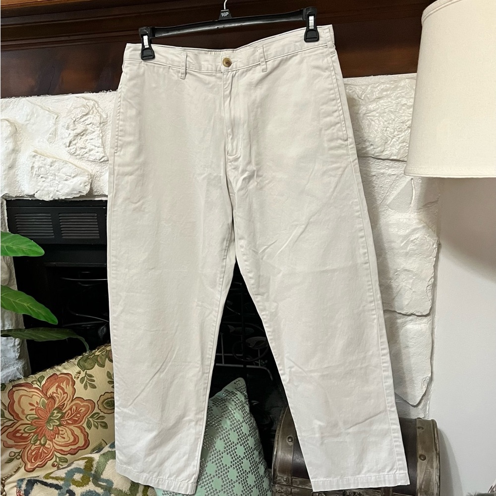 Lands' End Men’s Chino Pants Cream The Legacy size 34